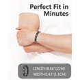 thumbnail image 2 of Leander Mens Magnetic Bracelet Classic Black Titanium Steel Magnets Bracelet Health Jewelry, 8.66 inch (Black), 2 of 7