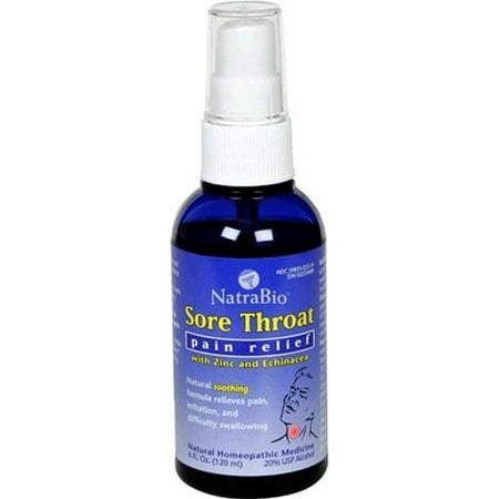 Natra Bio Sore Throat Spray, 4 Fl Oz (Best Homeopathic Remedy For Sore Throat)