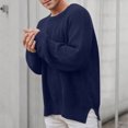 thumbnail image 2 of Vedolay Winter Sweaters for Men Long Sleeve Crewneck Cute Print Knitted Pullover Sweaters Dark Blue,2XL, 2 of 5