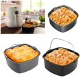 thumbnail image 2 of Square Cake Baking Tray Non-stick Air Fryer Baking Basket Pizza Plate Dish Pot, 2 of 7