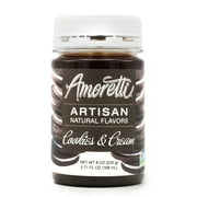 Amoretti - Natural Cookies & Cream Artisan Flavor Paste 8 oz - Use In Pastry, Savory, Brewing & Ice Cream Applications, Preservative Free, Gluten Free, No Artificial Sweeteners, Highly Concentrated