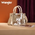 thumbnail image 3 of Wrangler Tote Bag Cow Print Western Satchel Bags for Women with Braided Rope Handle, Tan, 3 of 7