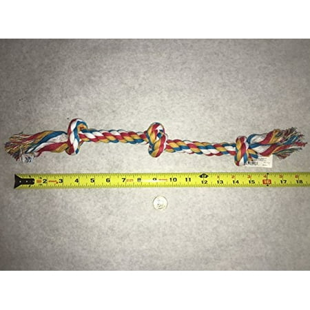 - Multi Colored Knotted Rope Bone Dog Toy Tough & Durable For Big Dogs Too !(18