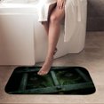 thumbnail image 4 of 1pc Green Creature Behind Bars Absorbent Non-Slip Bathroom Thickened Flannel Rug Decor,Soft,Quick Drying,Suitable For Indoor/outdoor Use,Bathrooms,Bedrooms,Kitchens,Terrace,Laundry Rooms,16"x24", 4 of 9