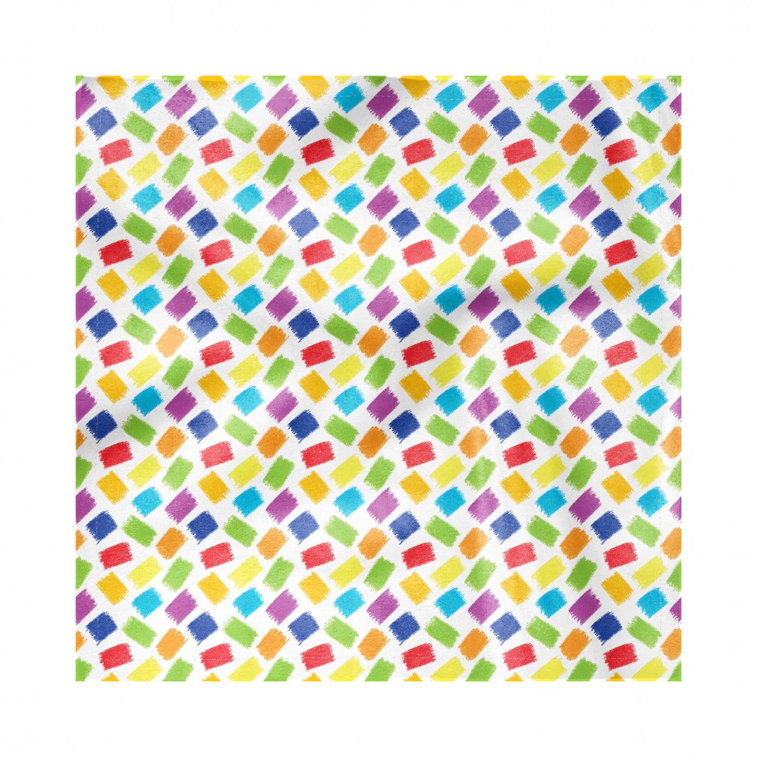 Abstract Decorative Napkins Set of 4, Repeating Colorful Childish