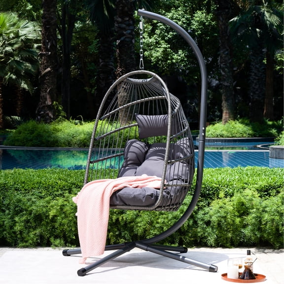 Rust-free Frame Egg Swing / Suitable for Children's Play / Compact Folding for Camping
