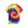 thumbnail image 4 of longantii Boys Short Sleeve Polo Shirt Tie Dye Button Closure Collared Golf Tops Casual School Uniform Shirt Cozy Comfort Kids Summer T-Shirt Orange 13-14 Years, 4 of 6