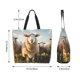 thumbnail image 4 of Disketp Cute Prairie Sheep Herd Bolsa Tote Estampada para Mujer, Bolso de Hombro y de Mano para Compras y Viajes, 4 of 7