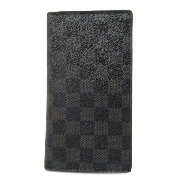 Pre-Owned Louis Vuitton Portefeuille Long Men's Bifold Wallet N62227 Damier Graphite... (Fair)