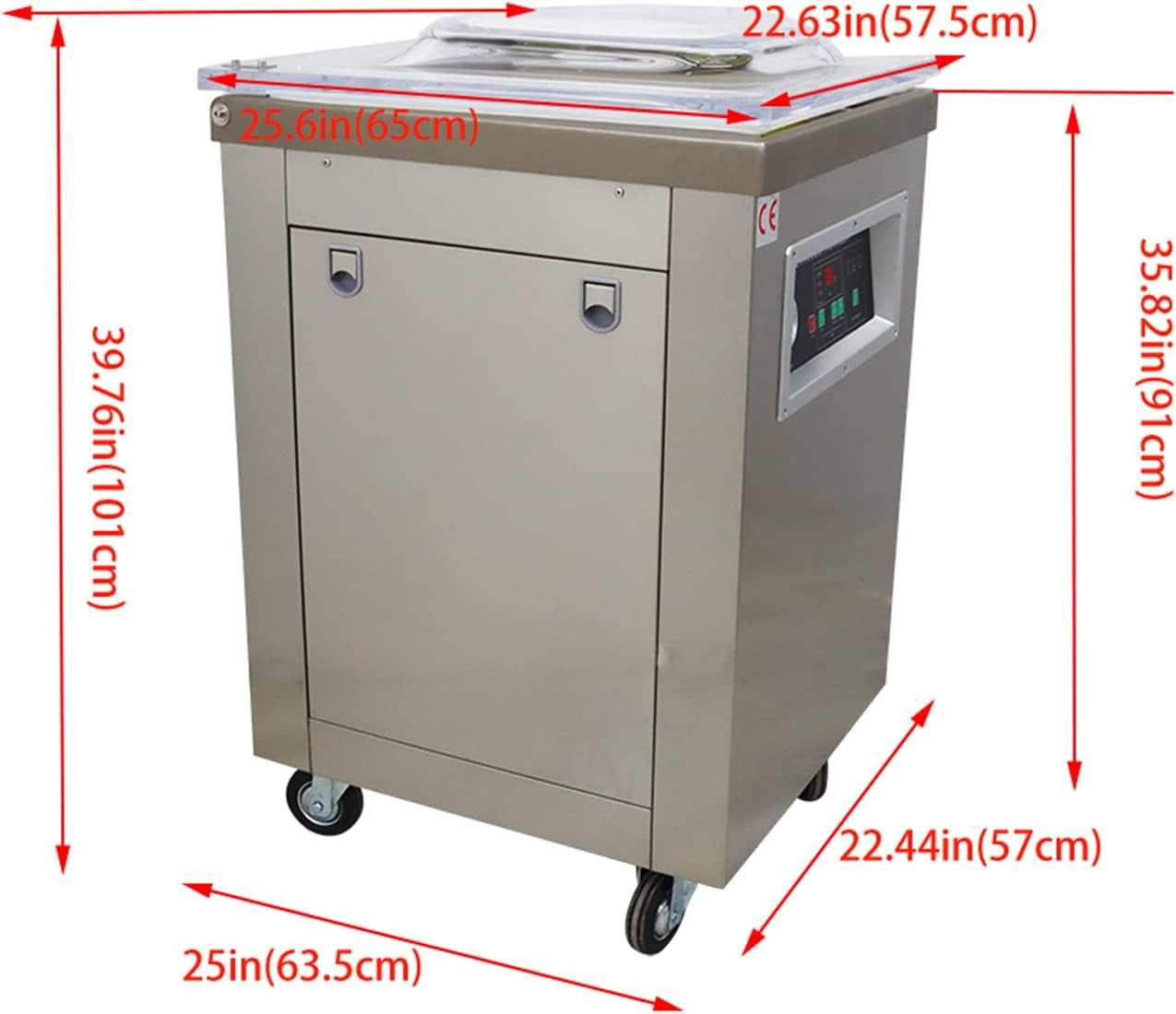 EQCOTWEA Vacuum Sealer Vacuum Packaging Machine for Fruits Vegetables Medicine Stainless Steel Sealing Length 20"
