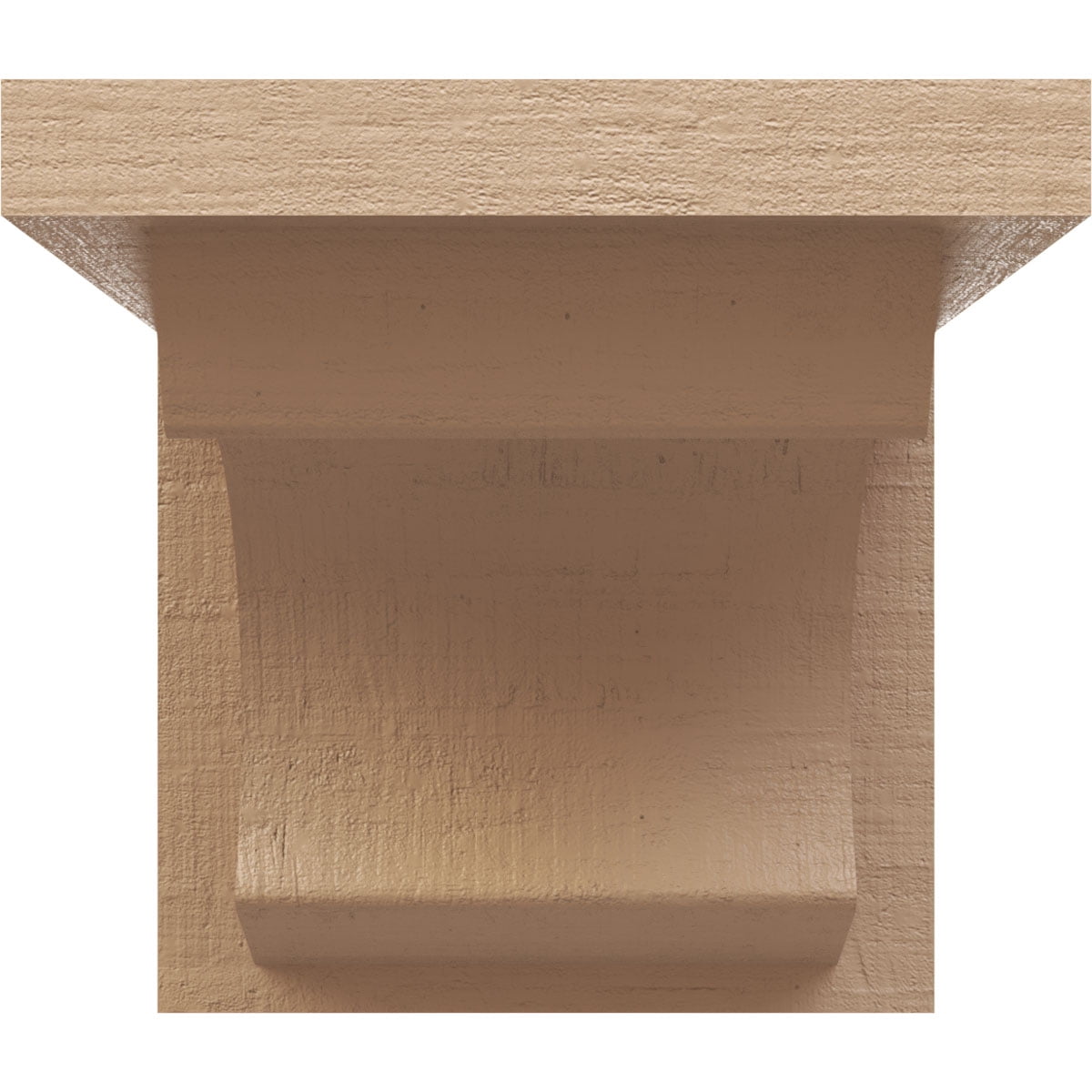 4"W x 4"D x 4"H Wide Emerson Rough Cedar Woodgrain TimberThane Corbel, Primed Tan