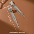 thumbnail image 2 of Sunyuer 14K Gold Plated Chain Fringe Dangling Tassel Liner Earrings, Cubic Zirconia Love Heart Dangle Earrings for Women, 2 of 5