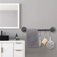 thumbnail image 2 of Jeasor Toallero de tubo industrial, toallero, resistente, montado en la pared, rústico, soporte para toallas de baño para baño (negro, 16.0 in), 2 of 5