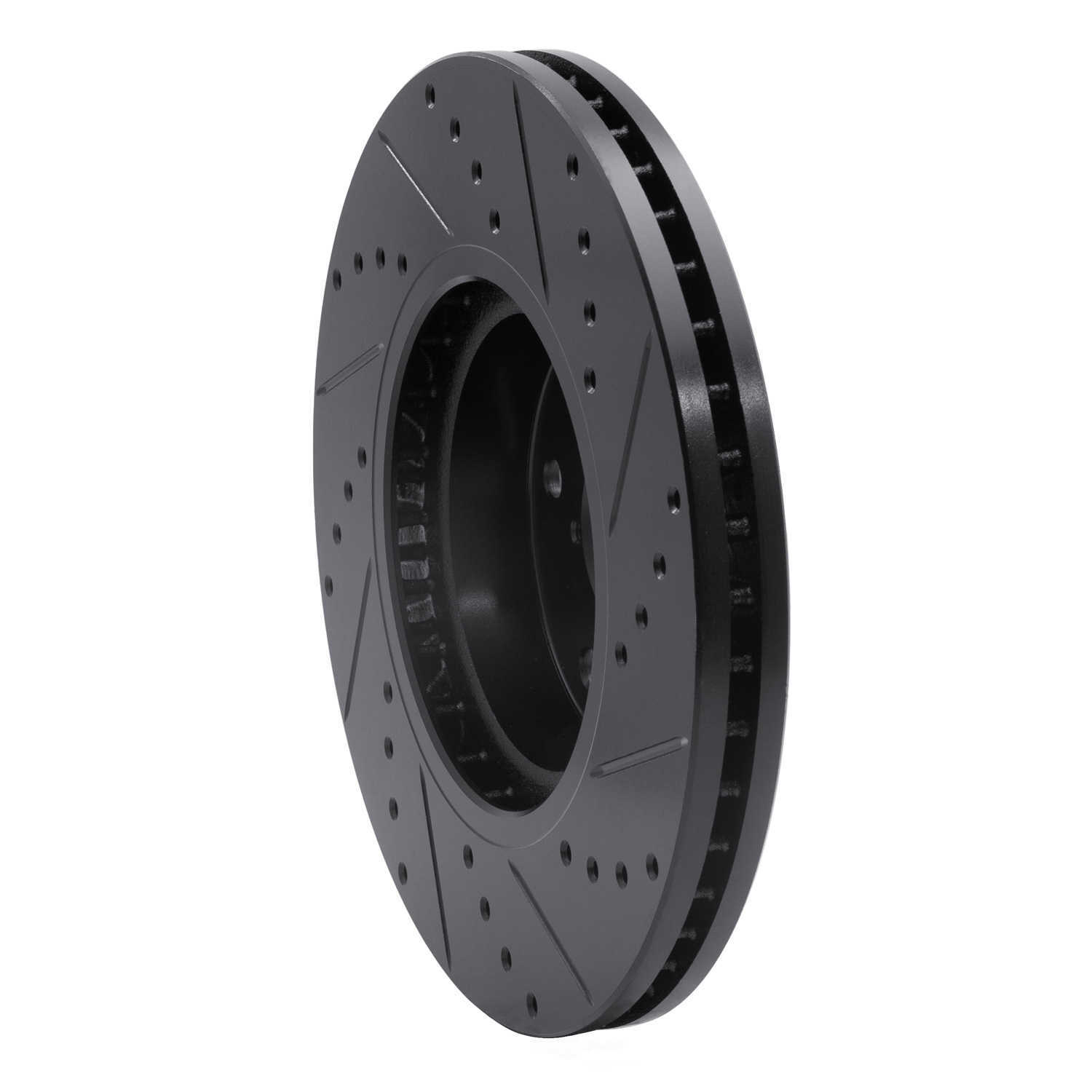Dynamic Friction Company 633-13035L DFC Brake Rotor - Drilled And Slotted - Black