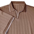thumbnail image 5 of Kalauyu Mens Collared Shirts Knitting Cotton Short Sleeve Performance Athletic Golf Shirts, 5 of 7