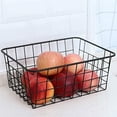 thumbnail image 4 of Wire Storage Baskets,Wire Baskets with Handles 9.44*6.7*4.72 inch inch Wire Storage Organizer Bin Baskets, Pantry, Closets, Bedrooms - Set of 2（Black）, 4 of 8