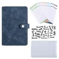 thumbnail image 1 of Cuaderno de presupuesto de cuero Cubierta de  de bolsillos con cremallera de 8 piezas Azul Zulema  cuaderno de facturas, 1 of 8