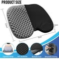 thumbnail image 2 of Kayak Seat Cushion, Thicken Anti Slip Waterproof Gel Kayak Seat, Portable Canoe Rowing Rubber Dinghy Pad for Stadium Sit in Kayak Inflatable Fishing Kayak Canoe Kayak Accessories, 2 of 6