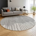 thumbnail image 6 of Addison Rugs Mayfield Premium Machine Washable Transitional Stripes Gray Round Rug, 8' x 8', 6 of 6