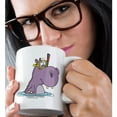 thumbnail image 2 of 3drose, Funny Cute Snorkeling Swimming Hippo, 15oz Mug, 2 of 6