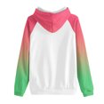 thumbnail image 5 of Bowake Vêtements d'Automne pour Femmes à Manches Longues Dégradé Chandails en Molleton Décontractés Légers Raglan avec Poche, 5 of 5
