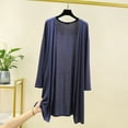 thumbnail image 2 of Xiaoxatg Lightweight Cardigan for Everyday Casual Wear with Open Front Design in Soft Knit Mid Length Open Front Cover Up Women's Cardigan Blue L, 2 of 4