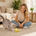thumbnail image 5 of Silicone Bird Cat Food Leaking Toy, Interactive Treat Dispensing Puzzle for Cats, Stress Relief Teaser, Slow Feeder Chew Toy for Indoor Pets, Green, 5 of 6