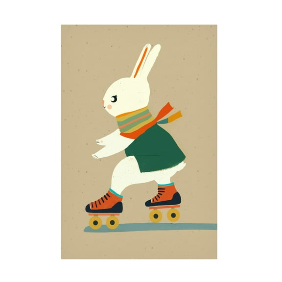 Trademark Fine Art Treechild Inline Skating Bunny Canvas Wall Art