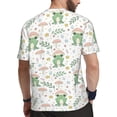thumbnail image 2 of Wukai Frog and Mushrooms Print Men's Short-Sleeved Mesh T-Shirt,Quick-Dry Short Sleeve Workout T-Shirt-5X-Large, 2 of 8