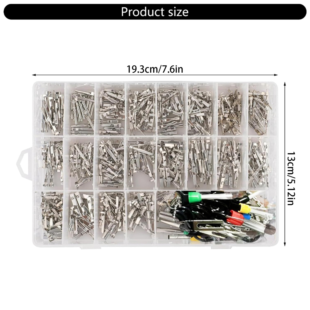 Zorvai 340pcs Car Electrical Wire terminals Connectors Assorted Male Female crimps Pins