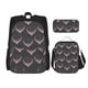 thumbnail image 1 of Easygdp pink hearts Mochila para Niños y Niñas con Set de Caja de Almuerzo y Estuche para Lápices 3 en 1, Mochila Escolar Estampada para Adolescentes, 1 of 7