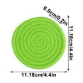 thumbnail image 3 of Placemats Woven Round Non Slip Antis Scald Gauze , Western Restaurant Table Insulating Mats Household Coasterss and Bowl Mats 6 Pc with Storage Bracket, 3 of 9