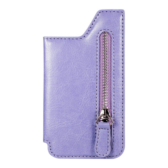 Rbaofujie Dorm Storage Multifunctional Adhesive Phone Wallet Card,Mobile Phone Card Case, Card Cover, Multiple Card, Zipper, Hand Back Sticker Card Case Travel Tote Bags