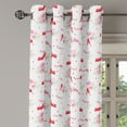 thumbnail image 2 of Ambesonne Fashion Grommet Curtain, Fashion High Heels Flowers, 50" x 96", Red White, 2 of 6