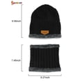 thumbnail image 4 of Spencer 2Pcs Winter Beanie Hat Scarf Set Lined Warm Knitted Hat Thick Skull Cap for Child Kids "Brown", 4 of 7
