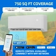 thumbnail image 4 of Dextrus 17 SEER2 12000 BTU (1 Ton) Mini Split Air Conditioner & Heat Pump, 208-230V Ductless AC, WiFi, 750 Sq. Ft., 4 of 11