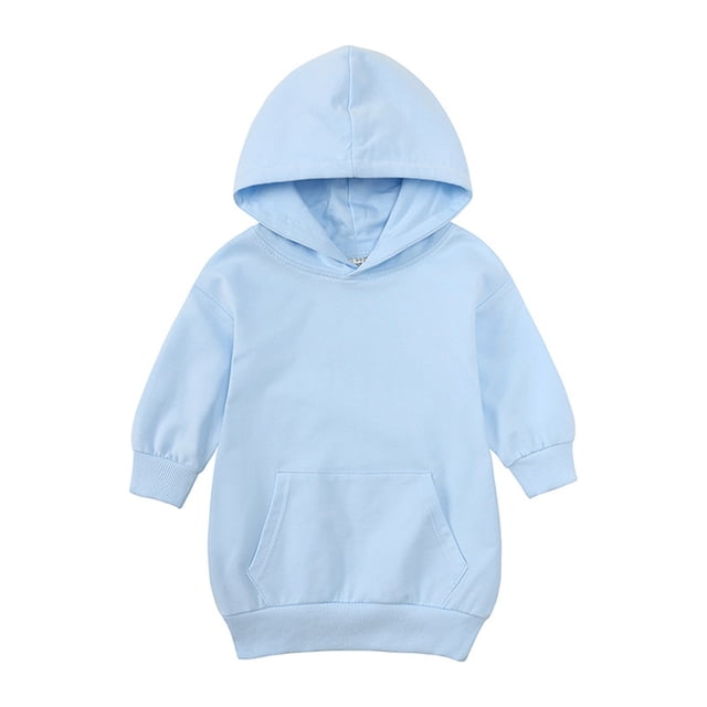 Girls Long Sleeve Dress Toddler Baby Girls Solid Color Sweatshirts Dress Long Sleeve Pockets Skirt Toddler Long Sleeve Dress Long Sleeve Toddler Dress Long Sleeve Long Dress