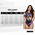 thumbnail image 4 of Picia Colorful Wolf Head A Womens One Piece Swimsuits Modest Tummy Control Bathing Suits Lace Up Slimming Swim Suit-Small, 4 of 9