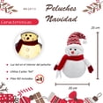 thumbnail image 2 of Peluche Decorativo de Muñeco de Nieve con Luz Led Interna Rojo, 2 of 4