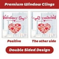 PEONAVET Valentine's Day Window Clings Decorations Valentines Day