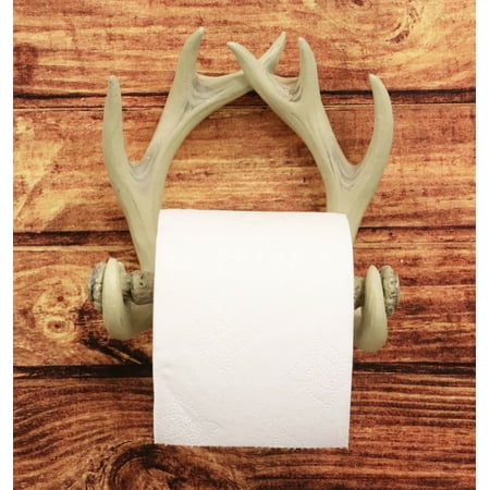 Ebros Rustic 10 Point Buck Deer Antlers Skeleton Toilet Paper