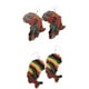 thumbnail image 1 of 2Pairs Punk Africa African Women Lady Cuelga Pendientes Anzuelo, 1 of 9