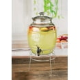 thumbnail image 1 of Circleware Family Recipe Glass Beverage Dispenser With Chrome Stand, Clear, 2.2 Gallons, 1 of 3