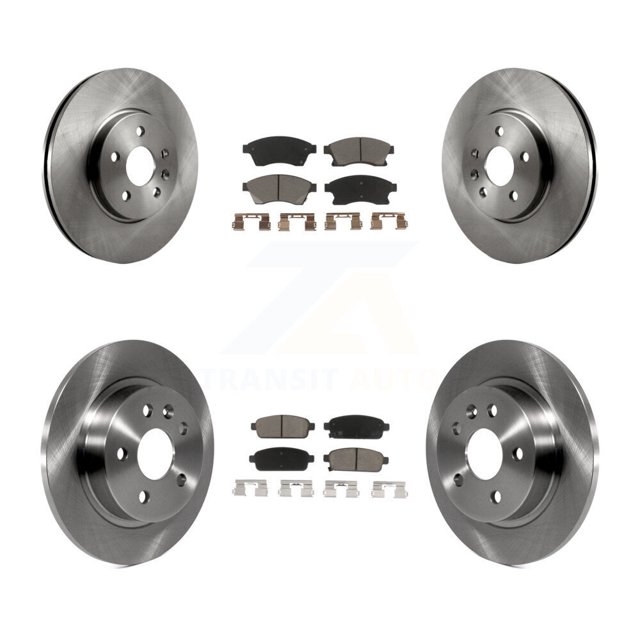 CMX Front Rear Disc Brake Rotors and Ceramic Pads Kit for Car 2013-2014 Chevrolet Sonic RS K8C-101050