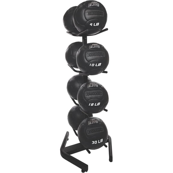 Champion Sports U-Ring Double Medicine Ball Storage Tree Stand Rack