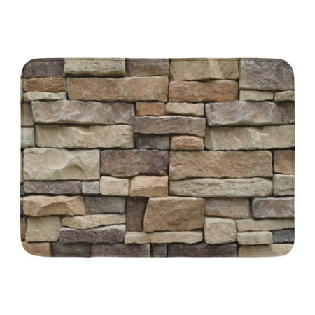KDAGR Rock Stone Wall Natural Color Interior Contemporary Clean Modern Doormat Floor Rug Bath Mat 23.6x15.7