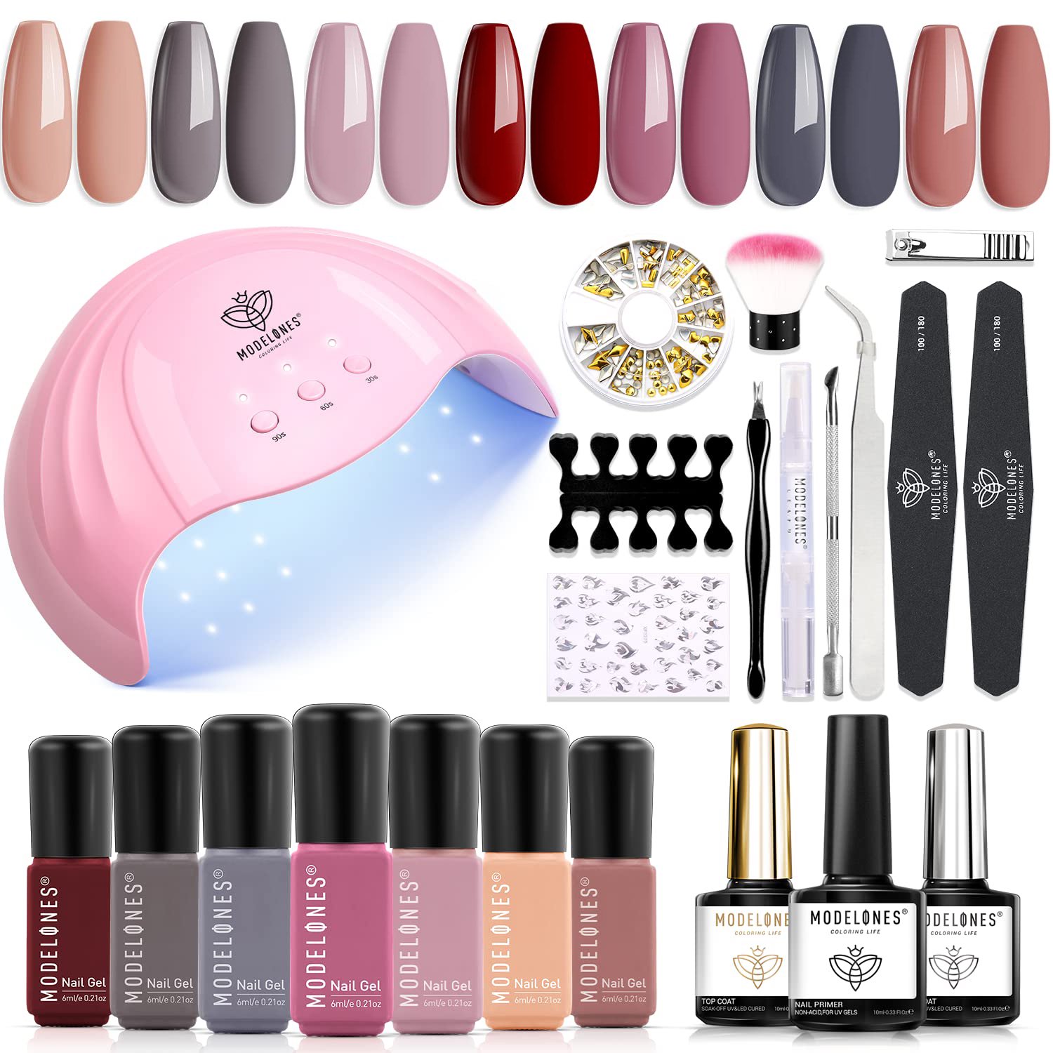 nail polish set with uv light