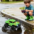 thumbnail image 7 of 4-Way Remote Control Off-Road Car, Rechargeable Lithium Battery RC Toy with LED Headlights, Shockproof Drop-Resistant Vehicle for Kids Boys 3 4 5 6,Green, 7 of 7