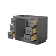 thumbnail image 2 of Wyndham Collection Miranda 42" No-Sink Wood Single Bathroom Vanity in Gray/Black, 2 of 4