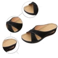 thumbnail image 4 of Platform Slide Sandals Upper Casual Summer Beach Slippers Comfortable Sole Polyester Material Lightweight Non Slip, 4 of 6